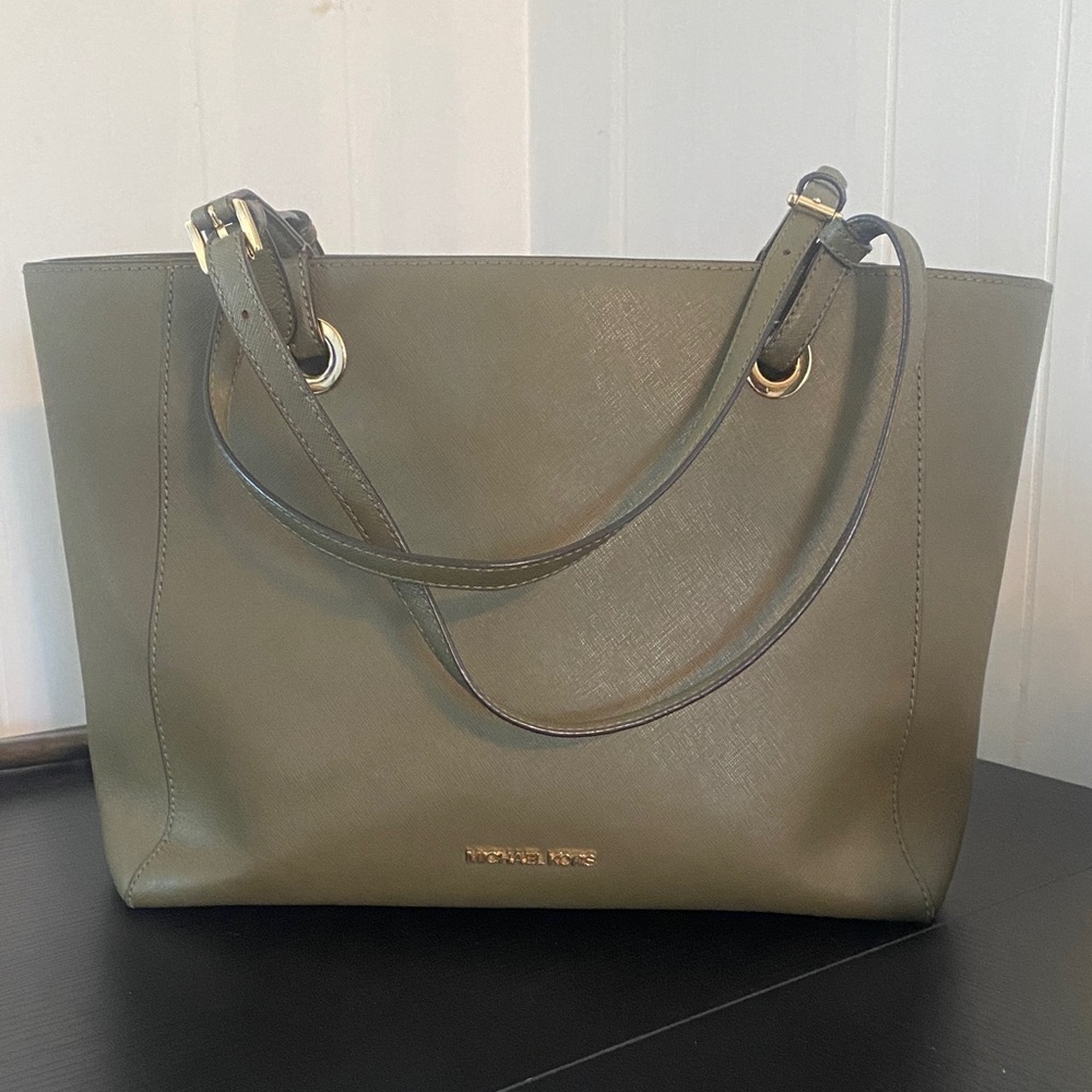 Michael Kors Olive Green Tote Bag
